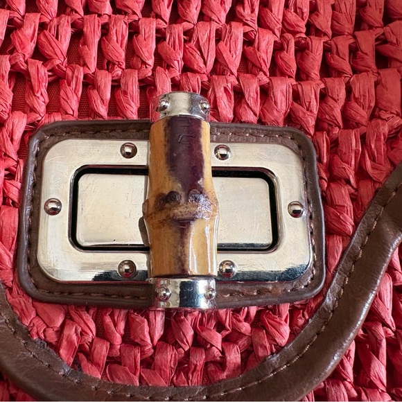 Kelly & Katie Orange Woven Straw Bag - Picture 3 of 11